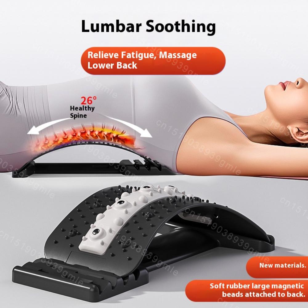 Back Stretcher Adjustable Height Massager for Waist Neck Fitness Lumbar Cervical Spine Cervical Spine Support Massager Equipment