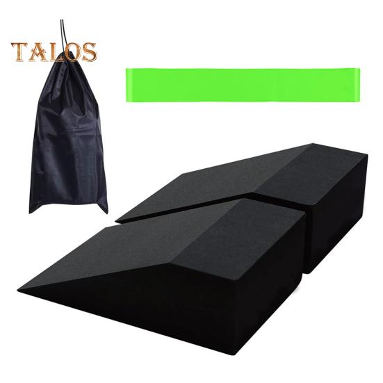 

1 комплект глубоких клиновидных блоков для приседаний, растяжка икр, наклонная доска, профессиональная нескользящая доска EVA для фитнеса, тяжелой атлетики, становой тяги, силовых тренировок, каблук приподнят Sets