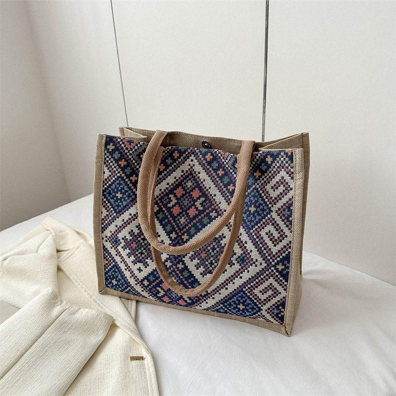 

Fancy Fashion Commuter Ins Satchel Canvas Bag Blue