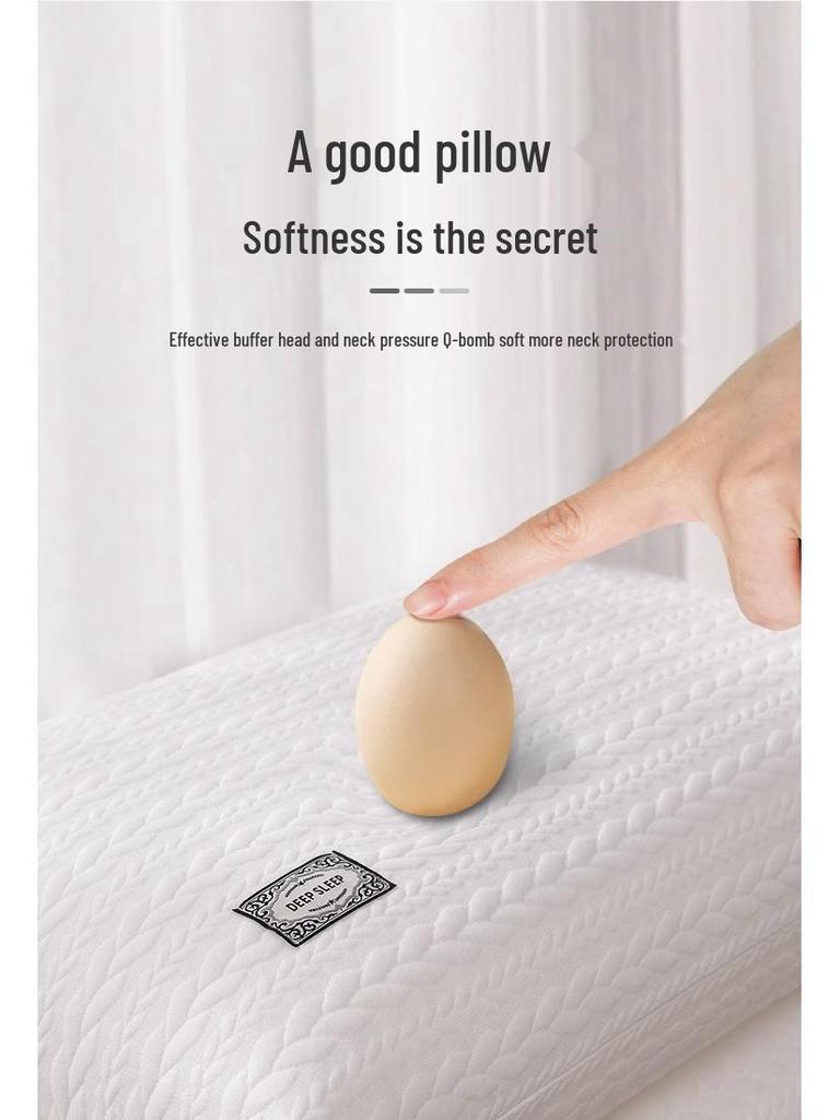 Rectangle High Neck Support Pillow - Non-Collapsing, Ideal for Dorms and Hotels, Knitted Core, Single Size.