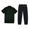 Li-Ning Summer Polo Short Sleeve Long Pants Cuff Quick-Dry Breathable Cool Solid Color Casual Sports Set Men sets Black APLW831-1+AYKT415-1