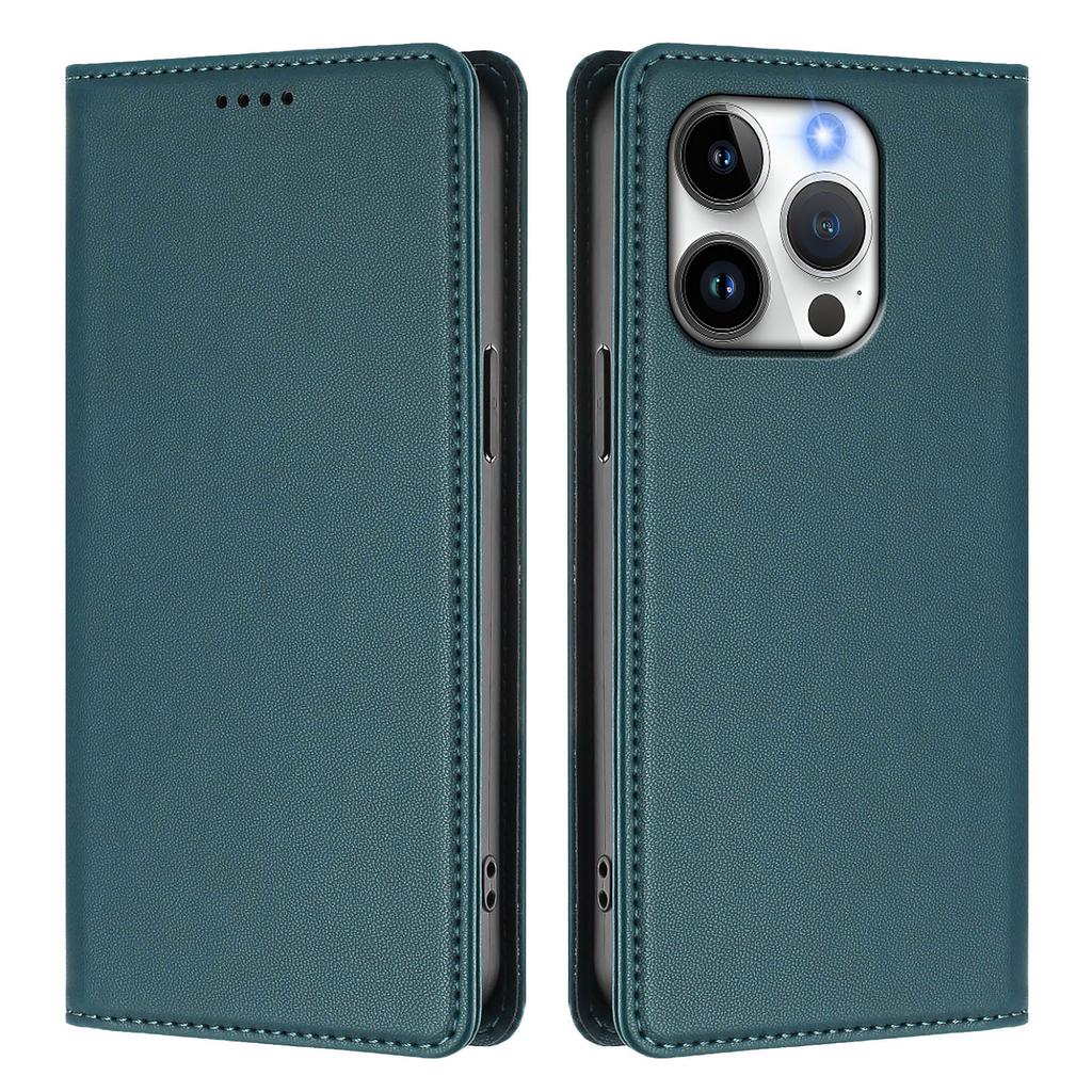 For iPhone 15 Pro Max/iPhone 15 Pro Leather Wallet Case Magnetic Closure RFID Blocking Phone Cover