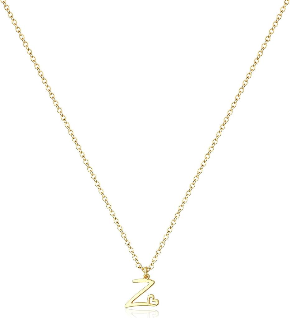 Tewiky raidės karoliai moterims - 14k paauksuoti subtilūs raidžių karoliai madingi mieli individualūs monogramos