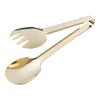 TKG Endo Shoji Commercial Gold Safety Salad Tongs BTVE701 18-0 Stainless Steel Dishwasher Safe Made In Japan