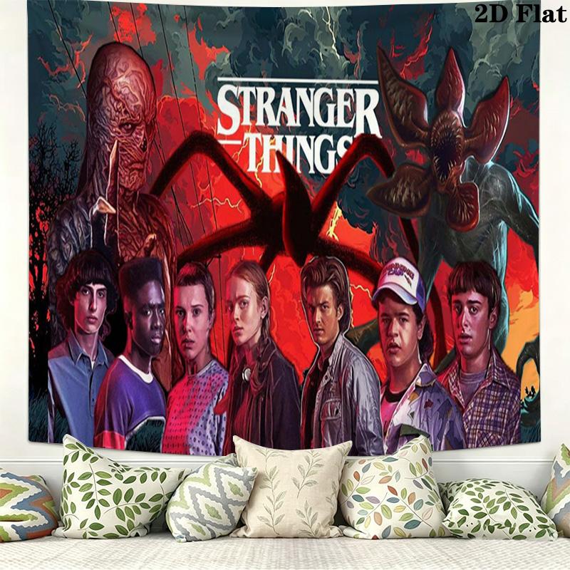 Stranger Series Wall Tapestry Aesthetic Wall Hanging Printed Fabric Blanket Decorative Tapestries for Bedroom Living Room Home Decor