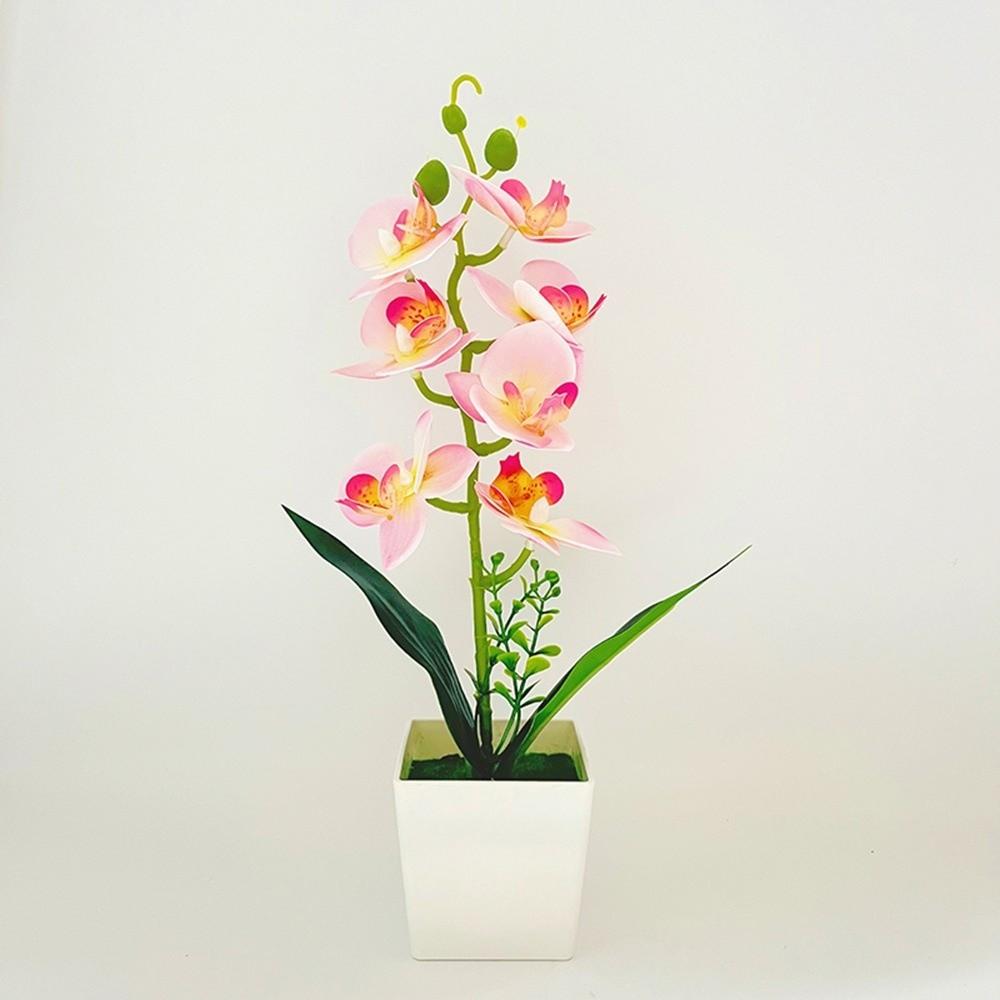 Phalaenopsis Artificial Faux Plants Multi-Bloom Bonsai Living Room Ornaments
