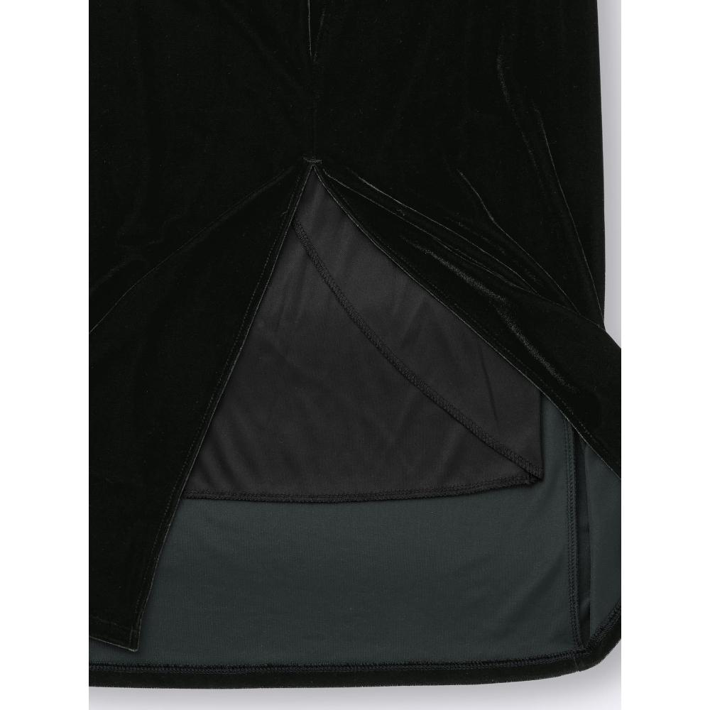 Gu By Uniqlo Velvet Narrow Maxi Skirt Z+e