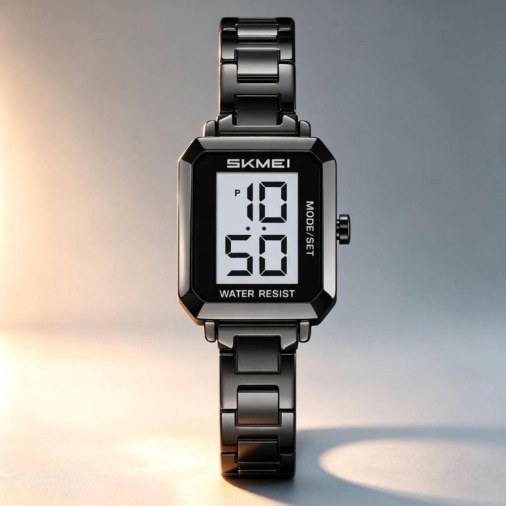 Women's Digital Watch SKMEI Rose Gold Square Stainless Steel 2581