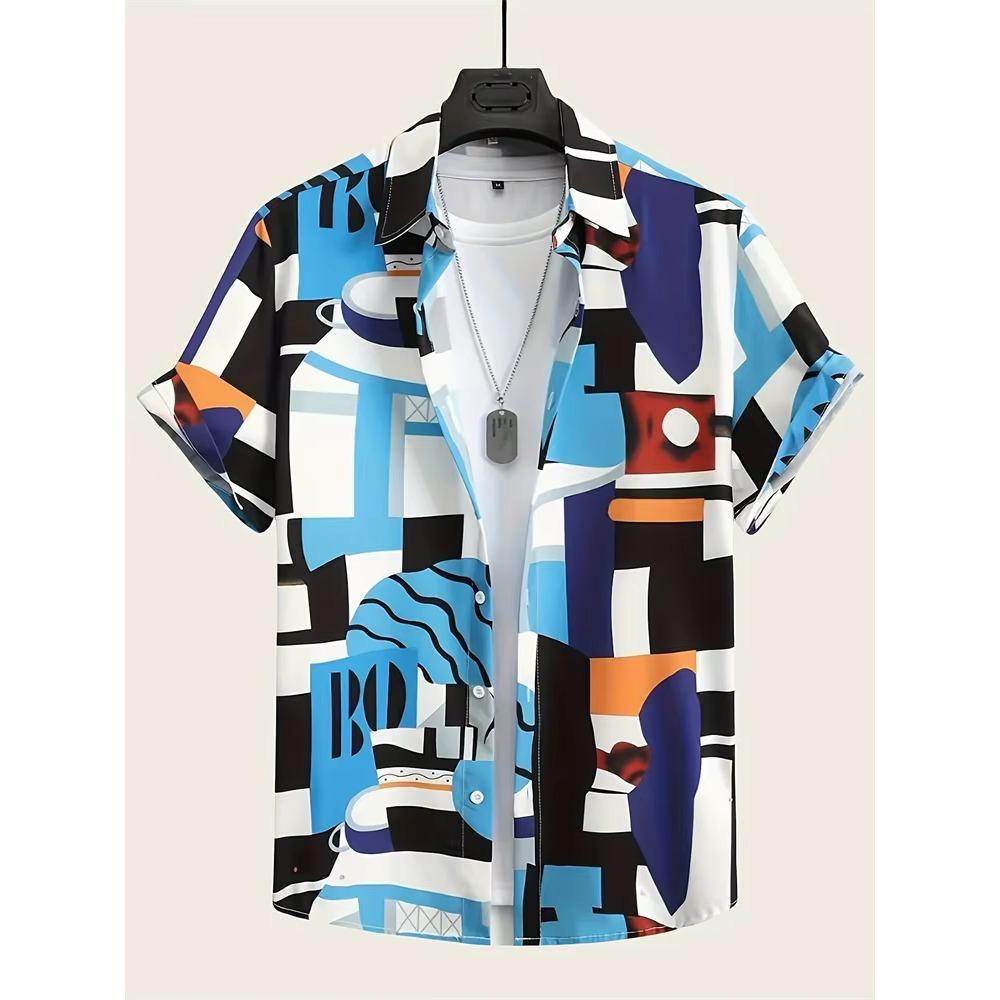 New Men's Large Size Shirts Daily Versatile Comfortable Breathable Short-sleeved Men's Button-down Shirts Fashion Men's Clothing