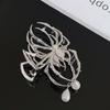 1 Pcs Fashion Halloween Silver Water Diamond Pearl Spider Hair Claws For Women Girls Party Hair Accessories