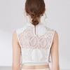 Perfect Match Girls Lace Breathable Casual Shirt Fake Collar Detachable Half Shirt Blouse Hollow Decorative False Collar For Sweater