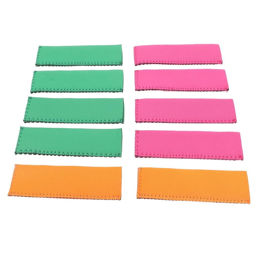 10PCS Ice Pop Sleeves Neoprene Rubber Reusable Ice Stick Cold Insulation Bag for Family Gathering Pa