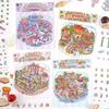 3Stickers+1Scene fun 3D Stickers Adhesive Diy Scrapbooking Diary Album junk journal supplies Craft Supplies