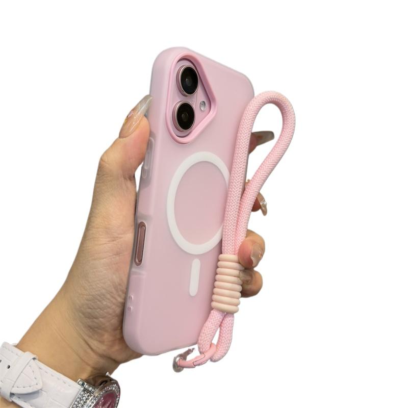 New 3 IN1 With Lanyard For Magsafe Case for iPhone 17 16e 16 15 14 Plus 13 11 12 Pro Max Magnetic Wireless Charge  Matte Cover