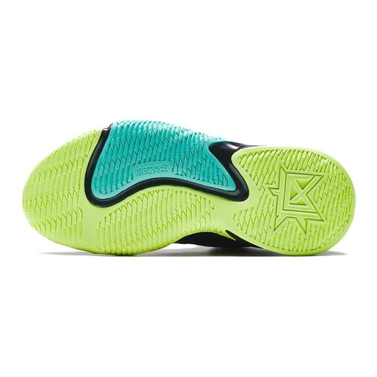 Anta Kwangchao 2 Shock Absorbing Durable Low Top Kids Basketball Shoes Kids Basketball Shoes Black Green A312331131-4