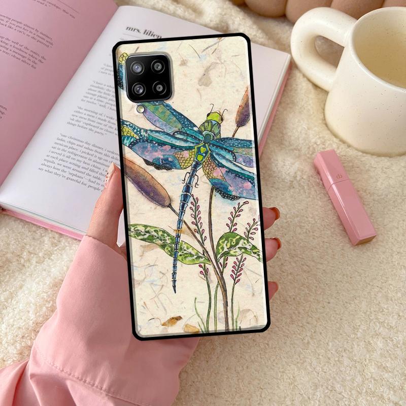 Luxury Dragonfly For Samsung Galaxy A06 A16 A26 A36 A56 A52 A53 A33 A13 A34 A54 A14 A15 A35 A55 A22 A32 Case