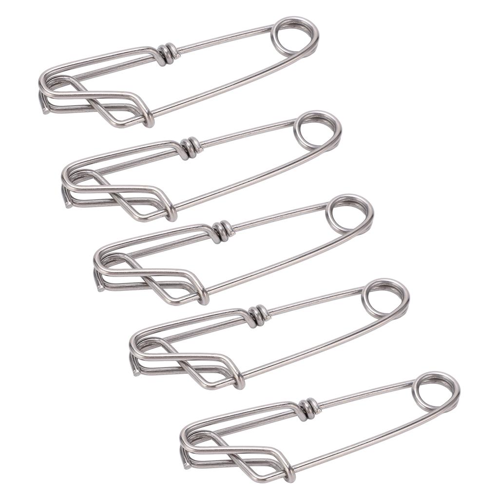 5sztzestaw Klips Snap Longline Odporny na Korozję Linka Pływakowa Klips Tuńczykowy do Wędkarstwa Oceanicznego 1.8x60mm