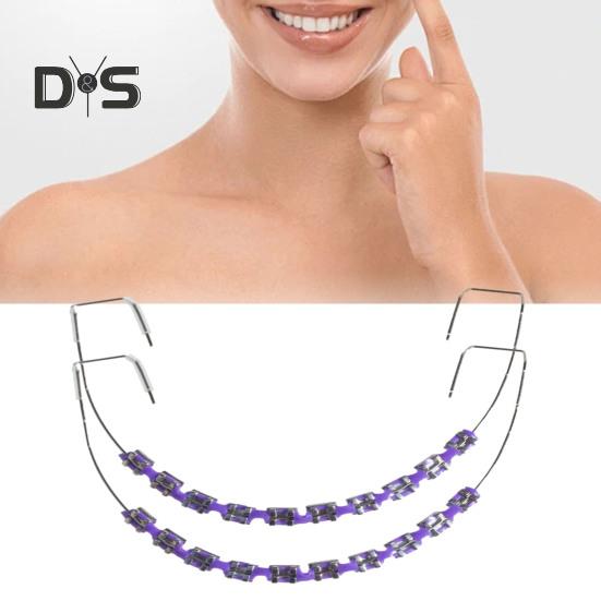 Temporary Tooth Decoration with Metal Wires Brackets Orthodontic Ligatures Orthodontists Explain Dental Students Practice Props