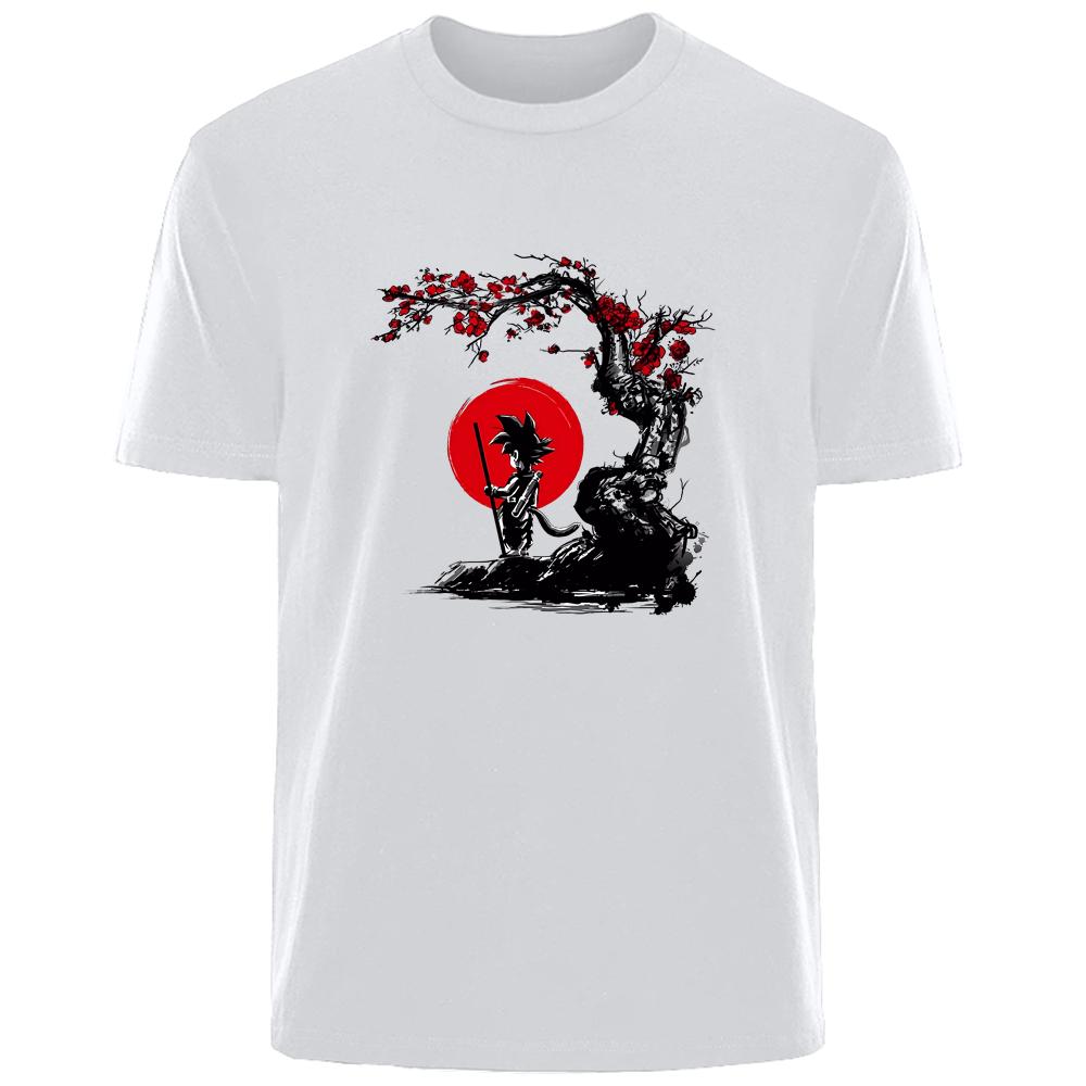 Kreativní Retro Potisk Goku Letní Pánské 100% Bavlna Pohodlné Prodyšné Ležérní Módní Tričko Pánské Outdoor Street Wear