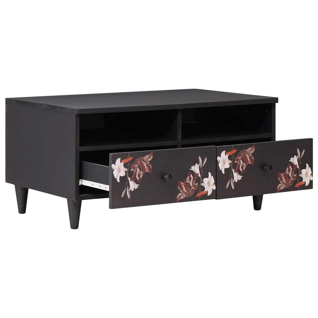 Multicolored Coffee Table 80 X 54 X 40 Cm Solid Mango Wood
