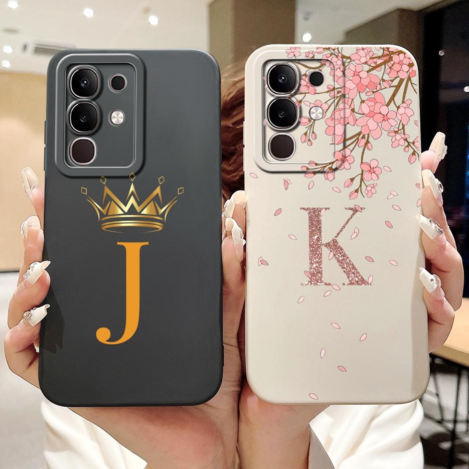 For Vivo Y29 4G 5G Case Cute Crown Letters Cover Soft Silicone Phone Case For Vivo Y29s Y 29 ViivoY29 5G V2420 Back Cover Bumper