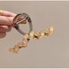 Large Acrylic Heart Hair Clip Girl Korean Style Simple Fashion Shark Clip Hair Accessories