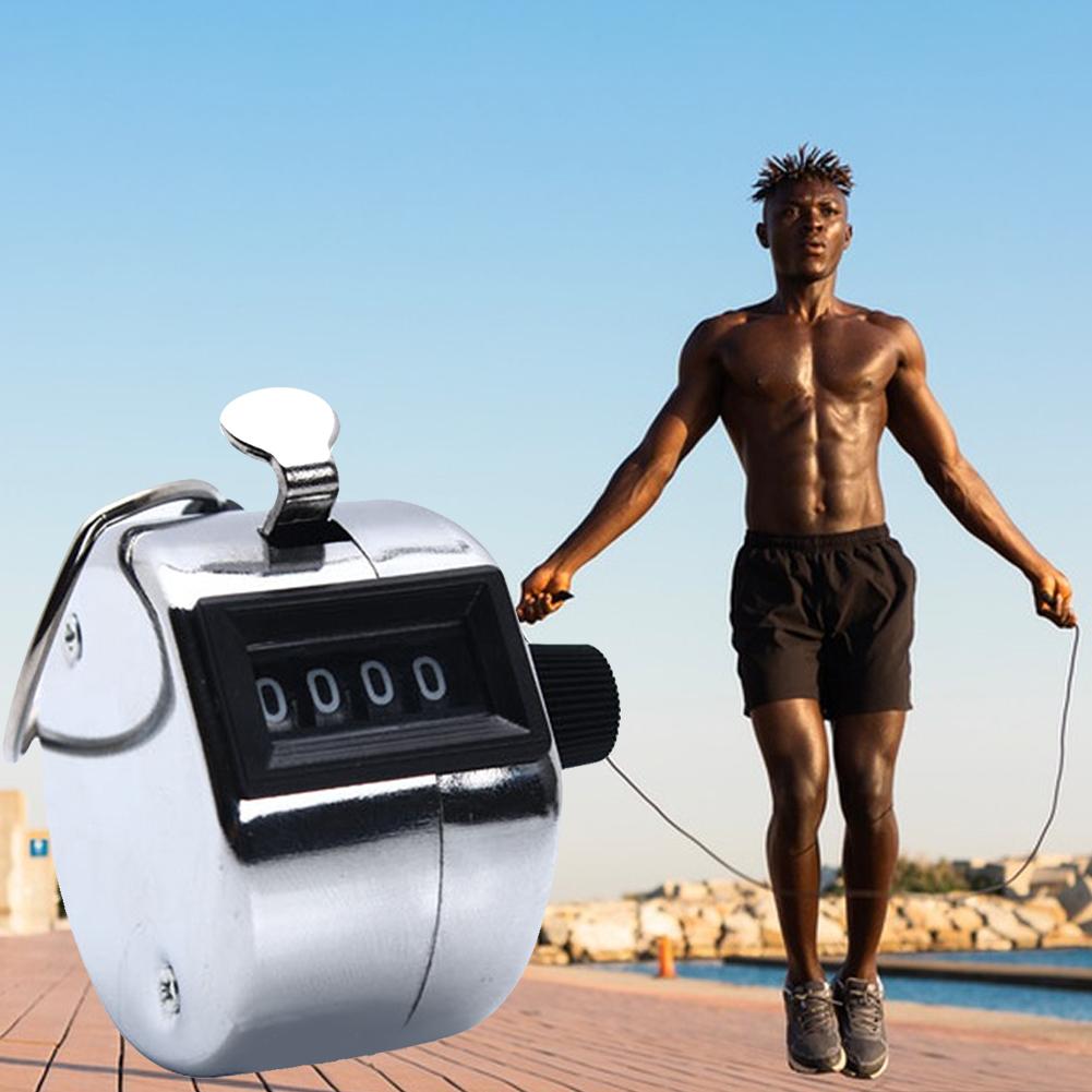 1-10 st Metall Handhållen Räknare 4-siffrig Nummerräknare Klickräknare för Räkning Stickning Coaching Fiske Pitchräknare