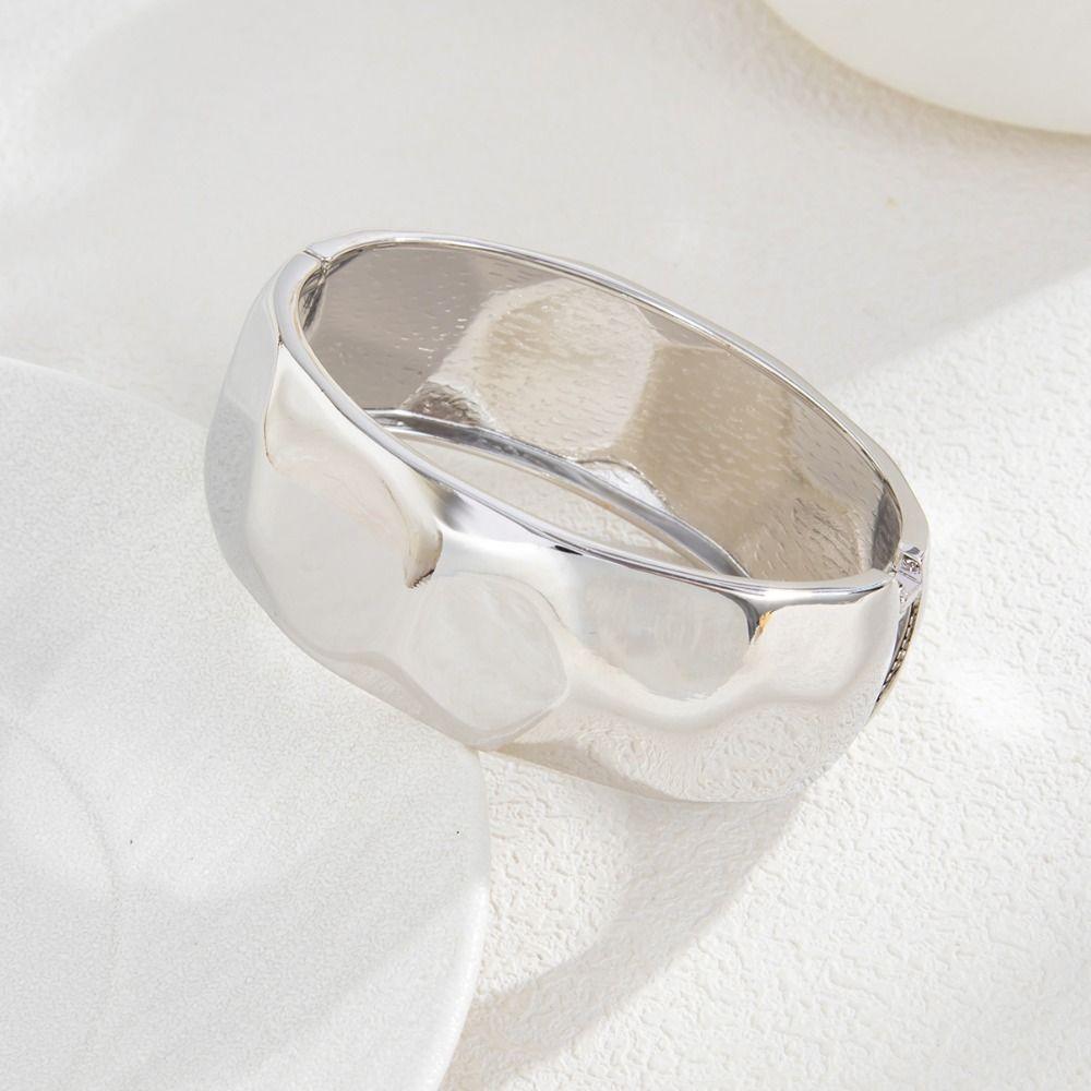 Minority Design Spring Bangles Metal Exaggerated Bracelet Cute Wide Open Bangle  Decoration