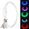 Collare per cani a LED Ricaricabile USB Colore della luce dinamico Regolabile Anello da collo per animali domestici Impermeabile