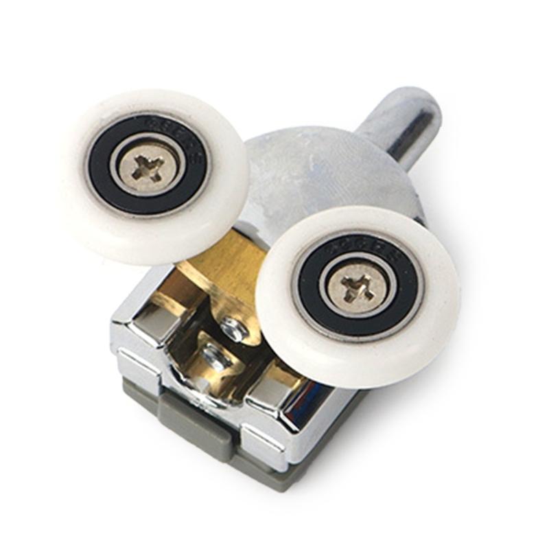 Set of 4 Curved Shower Door Rollers 23/25mm Top and Bottom Shower Glass Door Wheel Quiet Shower Door Pulley Replacement