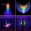 Strahlendes Bühnenkostüm Flügel LED Leuchtend Bauchtanz für Erwachsene Kinder, Leuchtende Halloween Performance Requisiten Besondere Anlässe mit Bunten Lichtern,