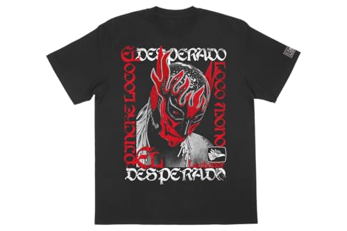 

New Japan Pro-Wrestling El Desperado x ROLLING CRADLE RED MASK T-Shirt, Size M, 6012102639