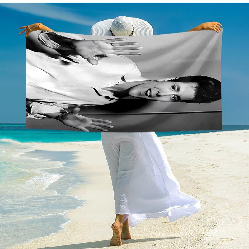 Proof Beach Towel with Singer Cliff Richard Pattern - Soft,absorbent,quick-drying,machine Washable - Perfect for Swimming,camping,bathing