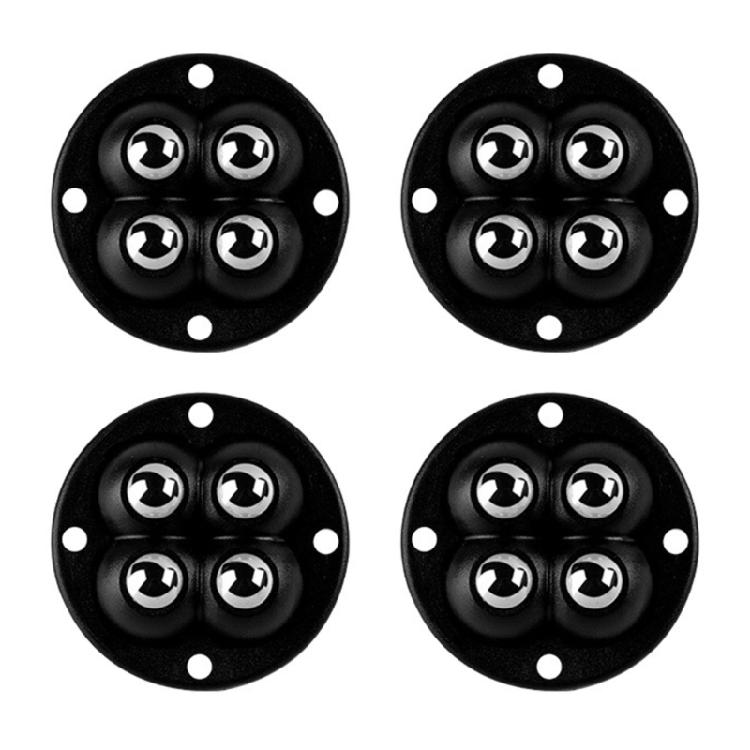 4Pcs Swivel Pulleys Self Adhesive Mini Swivel Wheels 360 Degree Rotation