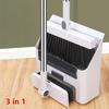 4 In 1 Broom Combo Set With Broom Dustpan Squeegee Floor Brush Multi Purpose Cleaning Tool For Home Commercial Use
