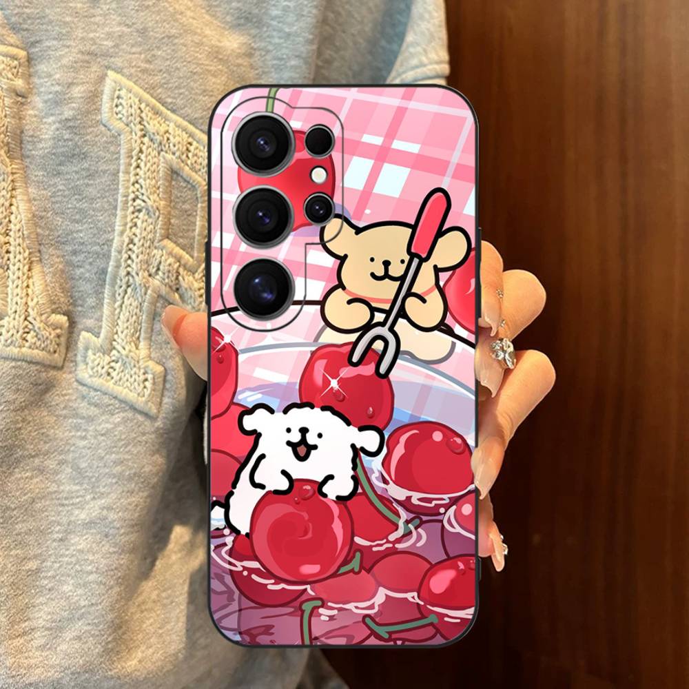 Maltese Cute Line Puppy Dog Phone Case For Samsung S 24 Fe 25 Ultra Plus 20 Lite 21 30 22 23 24 22 Ultra 5G Fundas