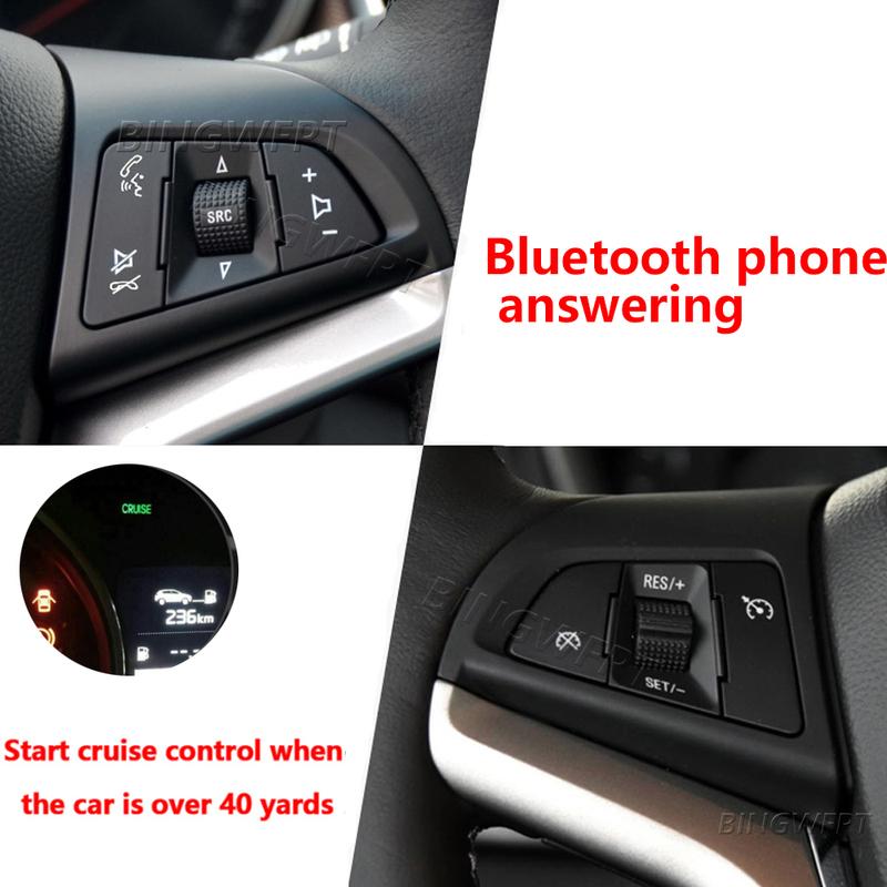 Cruise Control Switch Multifunction Steering Wheel Button Bluetooth Audio Cruise Speed Control For Chevrolet Cruze 2009-2014