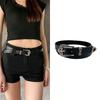 Women'S Belt Vintage Carved Needle Buckle Punk Hip Hop Rock Style Jeans Belt Y2K Belt Pu Leather Belt