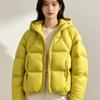 New puff down jacket women's short hooded Korean version loose small bread jacket thickened warm jacket women