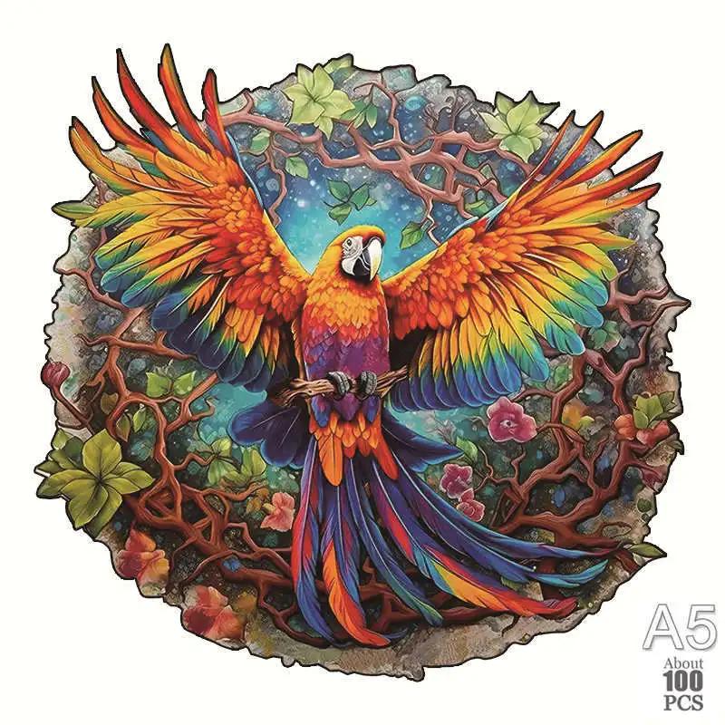Unique Wooden Animal Jigsaw Puzzles Colorful Turtle 3D Puzzle Gift Fabulous Gift Interactive Toy for Adults Kid Educational