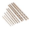 10Pcs/Set Hss M35 Cobalt Drill Bits 1-3Mm For Metal/Stainless Steel - High-Speed Steel Cobalt Coated Drill Bits With Enhanced