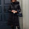 waist medium and long over-knee down cotton clothes  new thin fashion popular cotton-padded coat