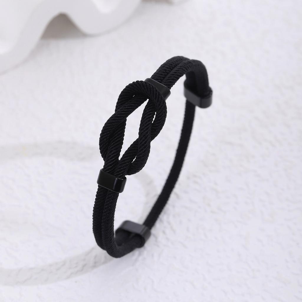 Handmade Milan Rope Adjustable Men Bracelet with Knot Design