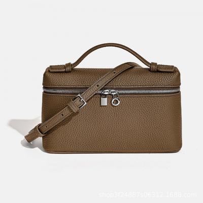 Erste Schicht Rindsleder LP19 Kleine Brotdose Leder High-End Tragbar Einzel-Schulter Crossbody Make-up Damen Tasche