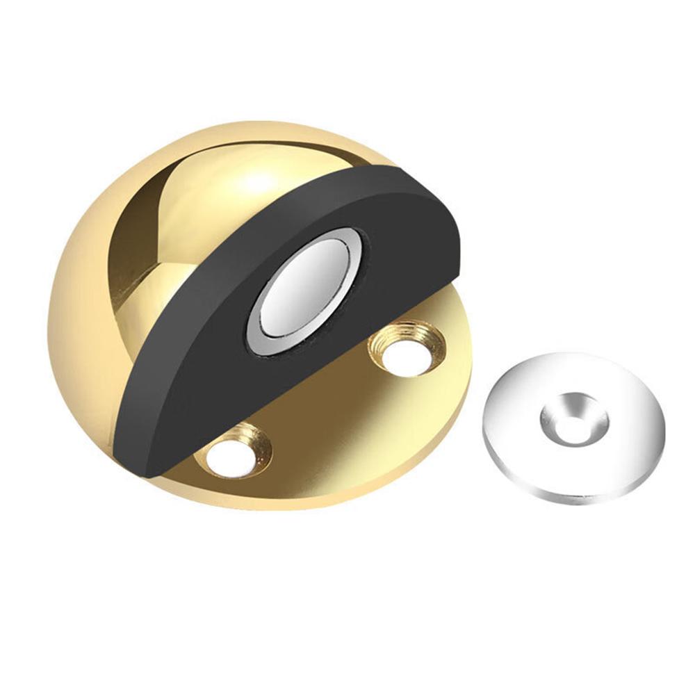 Stainless Steel Rubber Magnetic Door Stopper Punch-free Sticker Concealed Door Holder Floor-mounted Nail-free Doorstop