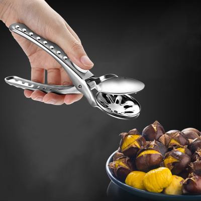 Nussknacker Kastanienöffner Edelstahl Kastanienschneider Werkzeug Kastanienclip Ergonomischer Griff Walnussöffner
