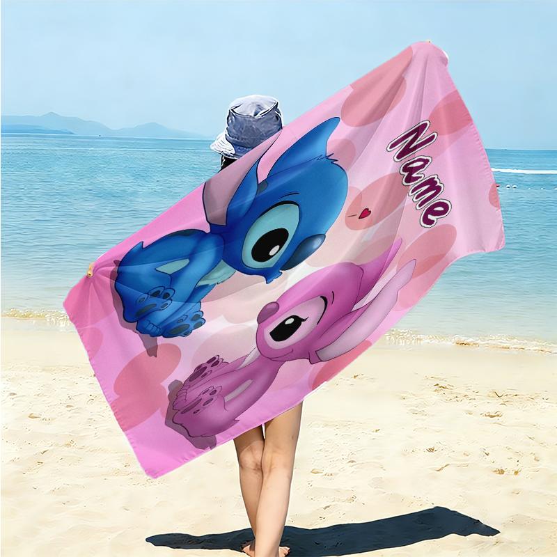 Personalized Stitch Bubble Fantasy Art Beach Towel Microfiber Beach Towel Thin Absorbent for Beach Swimming Yoga Bath Sports. 0910296