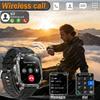New Rugged Military Smart Watch Men 1400 mAh battery 2.01inch Bluetooth Call Health monitoring device LED flashlight Smart watch