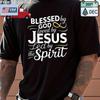 Men's Religious Faith T-Shirt - "Blessed by God, Loved by Jesus, LED by the Spir Unisex T-Shirt