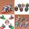 Super Mario Bros Kart Rückziehauto Actionfigur Set 6 Stück Bunte Sammlerstücke